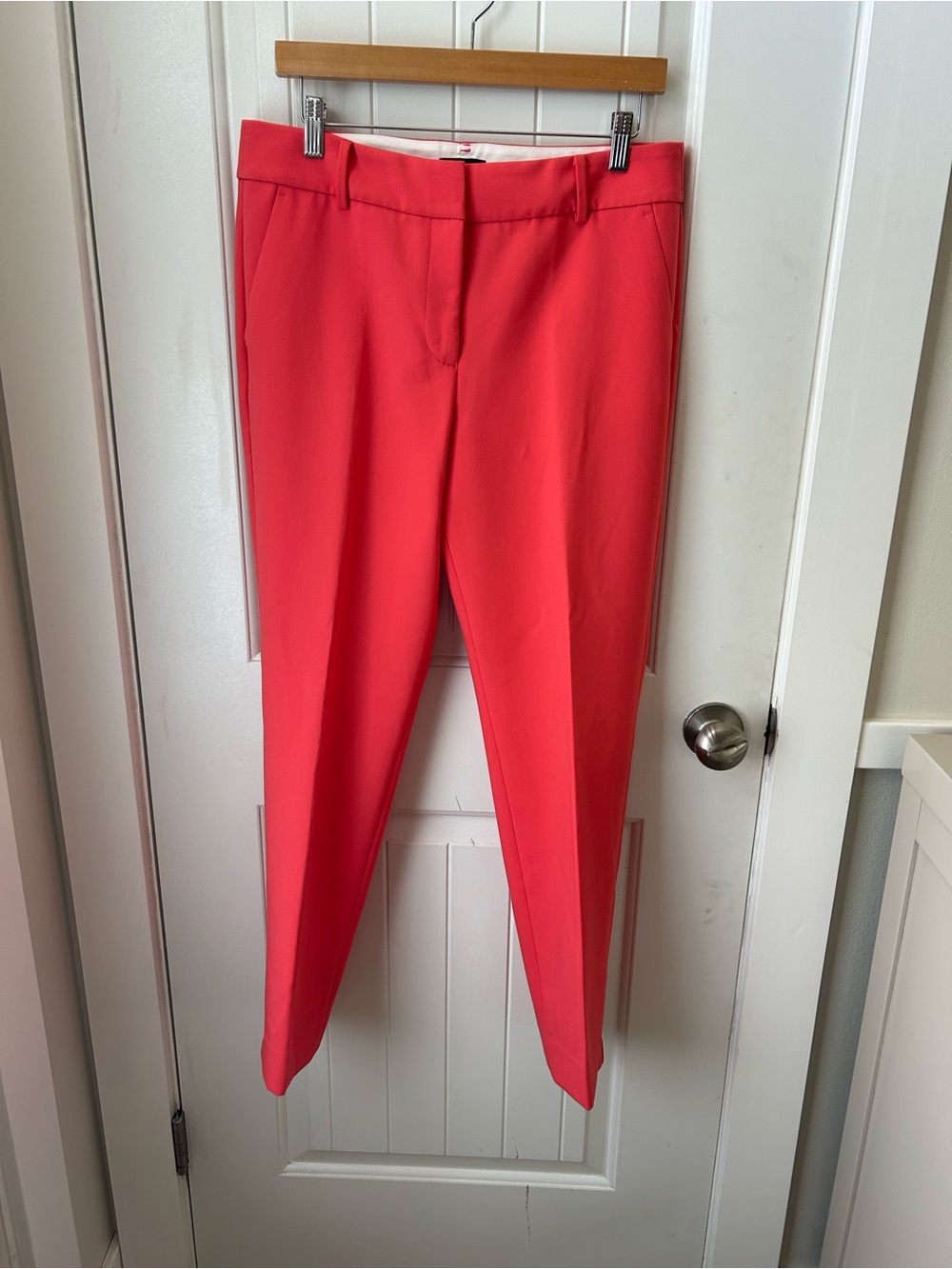 Talbots Bright Coral Slim Ankle Trousers